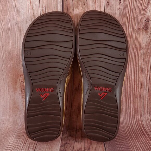 Vionic Hightide Womens 9 Wide Tan Cork Thong Platform Comfort Sandals Flip Flops - Picture 13 of 14